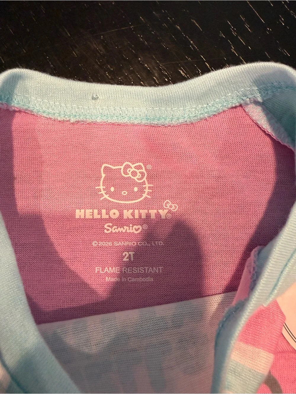 Hello Kitty Pink & Light Blue 3-Piece Pajama Set - Top, Pants & Shorts